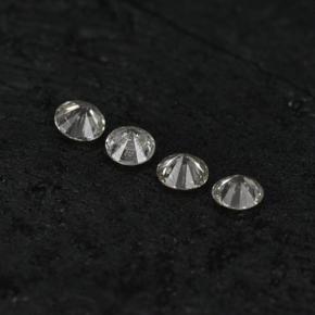 Gemas de diamante blanco natural de 0,09 ct, corte redondo, VS-SI