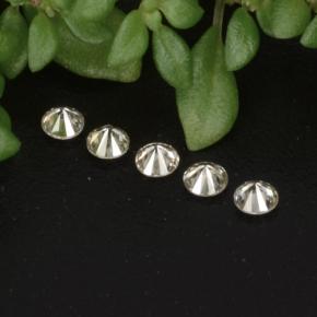 Gemas de Diamante Amarillo claro natural de 0.09 ct, Corte Redondo, VS-SI