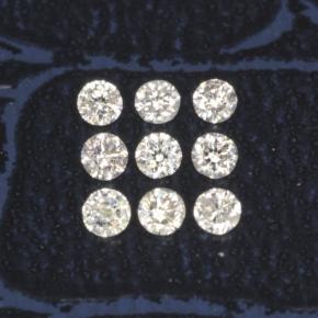 Gemas de Diamante Blanco natural de 0.10 ct, Corte Redondo, VS-SI