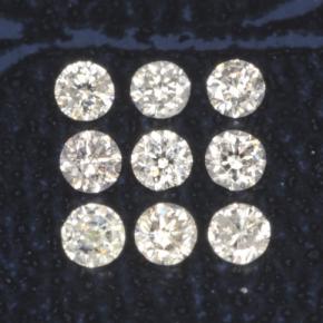 Gemas de Diamante Blanco natural de 0.10 ct, Corte Redondo, VS-SI