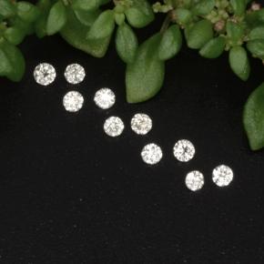 Gemas de diamante blanco natural de  ct, corte redondo, VS-SI