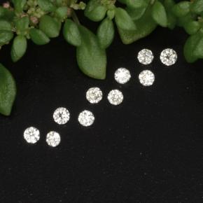Gemas de diamante blanco natural de  ct, corte redondo, VS-SI
