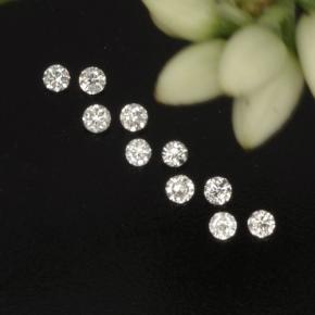 Gemas de diamante blanco natural de  ct, corte redondo, VS-SI