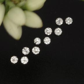 Gemas de diamante blanco natural de  ct, corte redondo, VS-SI