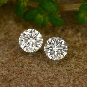 Gemas de diamante blanco natural de 0,06 ct, corte redondo, VS-SI