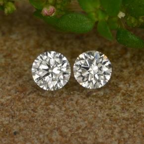 Gemas de diamante blanco natural de 0,06 ct, corte redondo, VS-SI