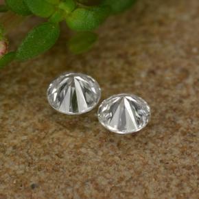 Gemas de diamante blanco natural de 0,06 ct, corte redondo, VS-SI