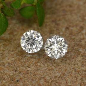 Gemas de diamante blanco natural de 0,06 ct, corte redondo, VS-SI