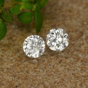 Gemas de diamante blanco natural de 0,06 ct, corte redondo, VS-SI