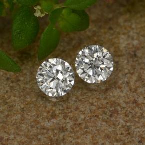 Gemas de diamante blanco natural de 0,07 ct, corte redondo, VS-SI