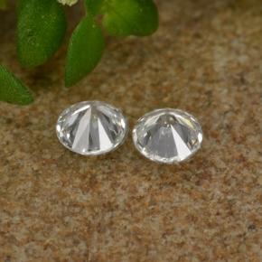 Gemas de diamante blanco natural de 0,07 ct, corte redondo, VS-SI