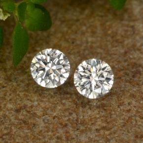 Gemas de diamante blanco natural de 0,06 ct, corte redondo, VS-SI