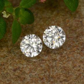 Gemas de diamante blanco natural de 0,06 ct, corte redondo, VS-SI