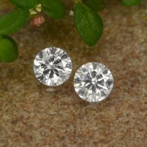 Gemas de diamante blanco natural de 0,06 ct, corte redondo, VS-SI