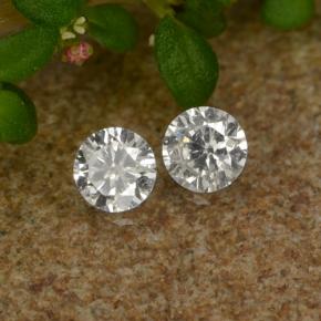 Gemas de diamante blanco natural de 0,06 ct, corte redondo, VS-SI