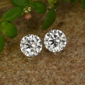 Gemas de diamante blanco natural de 0,06 ct, corte redondo, VS-SI