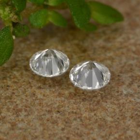 Gemas de diamante blanco natural de 0,06 ct, corte redondo, VS-SI