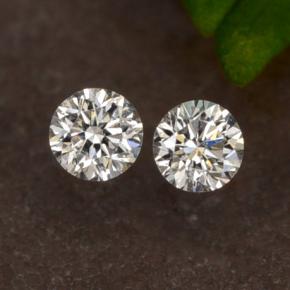 Gemas de diamante blanco natural de 0,07 ct, corte redondo, VS-SI