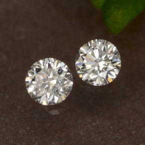 Gemas de diamante blanco natural de 0,07 ct, corte redondo, VS-SI
