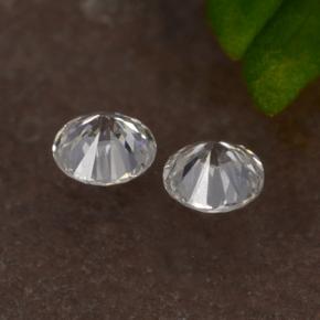 Gemas de diamante blanco natural de 0,07 ct, corte redondo, VS-SI