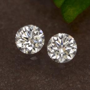 Gemas de diamante blanco natural de 0,07 ct, corte redondo, VS-SI