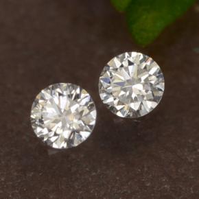 Gemas de diamante blanco natural de 0,07 ct, corte redondo, VS-SI