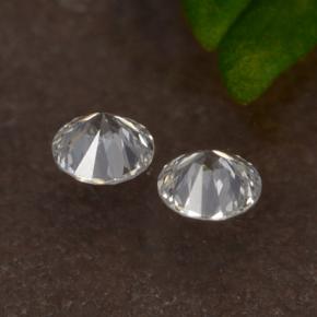 Gemas de diamante blanco natural de 0,07 ct, corte redondo, VS-SI