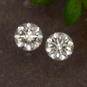 Gemas de diamante blanco natural de 0,06 ct, corte redondo, VS-SI
