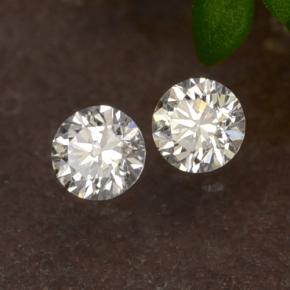 Gemas de diamante blanco natural de 0,06 ct, corte redondo, VS-SI