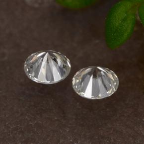 Gemas de diamante blanco natural de 0,06 ct, corte redondo, VS-SI