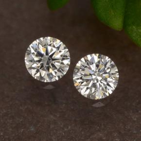 Gemas de diamante blanco natural de 0,06 ct, corte redondo, VS-SI