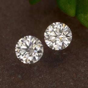 Gemas de diamante blanco natural de 0,06 ct, corte redondo, VS-SI