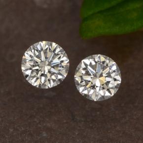 Gemas de diamante blanco natural de 0,07 ct, corte redondo, VS-SI