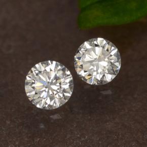 Gemas de diamante blanco natural de 0,07 ct, corte redondo, VS-SI