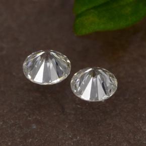 Gemas de diamante blanco natural de 0,07 ct, corte redondo, VS-SI