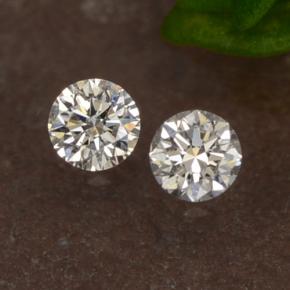 Gemas de Diamante Blanco natural de 0.06 ct, Corte Redondo, VS-SI