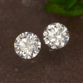 Gemas de Diamante Blanco natural de 0.06 ct, Corte Redondo, VS-SI