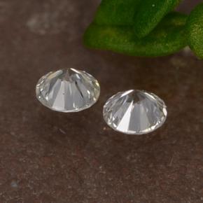 Gemas de Diamante Blanco natural de 0.06 ct, Corte Redondo, VS-SI