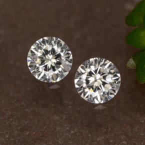 Gemas de diamante blanco natural de 0,05 ct, corte redondo, VS-SI