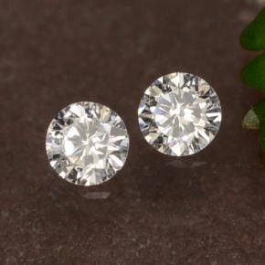 Gemas de diamante blanco natural de 0,05 ct, corte redondo, VS-SI