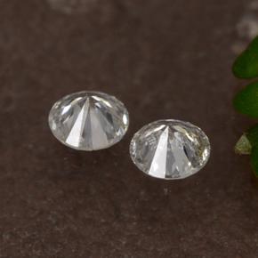Gemas de diamante blanco natural de 0,05 ct, corte redondo, VS-SI