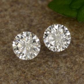 Gemas de Diamante Blanco natural de 0.07 ct, Corte Redondo, VS-SI