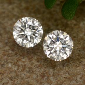 Gemas de diamante blanco natural de 0,07 ct, corte redondo, VS-SI