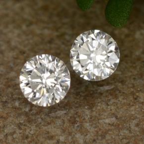 Gemas de diamante blanco natural de 0,07 ct, corte redondo, VS-SI