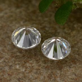 Gemas de diamante blanco natural de 0,07 ct, corte redondo, VS-SI