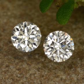 Gemas de diamante blanco natural de 0,07 ct, corte redondo, VS-SI