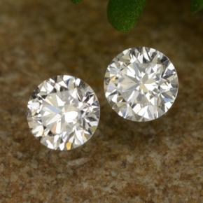 Gemas de diamante blanco natural de 0,07 ct, corte redondo, VS-SI