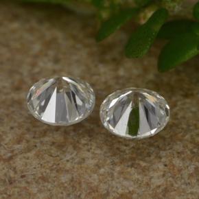 Gemas de diamante blanco natural de 0,07 ct, corte redondo, VS-SI