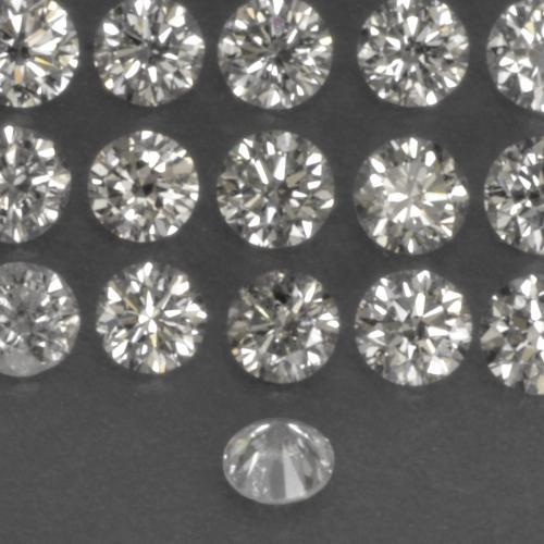 Diamante blanco natural de 0,03 ct, corte redondo, VS