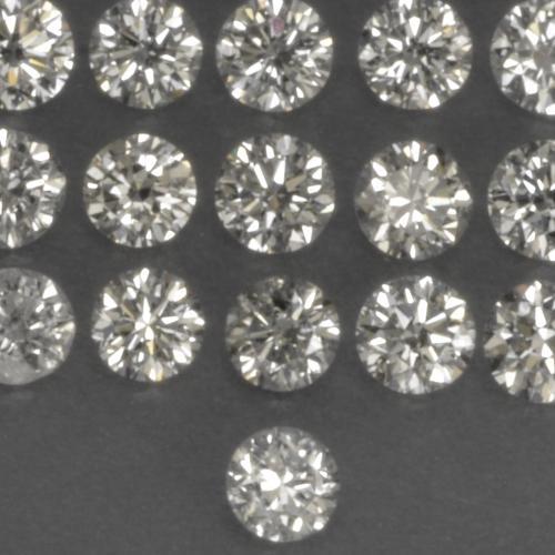 Diamante blanco natural de 0,03 ct, corte redondo, VS